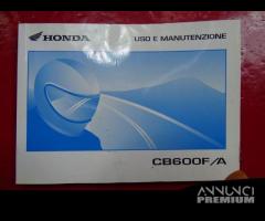 LIBRETTO USO E MANUTENZIONE HONDA CB600F