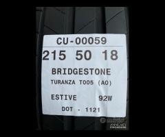 4 PNEUMATICI 215/50 R18 BRIDGESTONE ESTIVE 75%