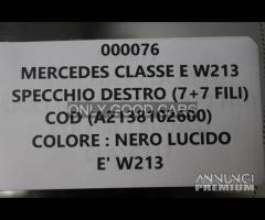 MERCEDES ClasseE W213 specchio destro 14 PIN 00076 - 6