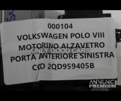 VW POLO VIII motorino alzavetro ant Sx 000104