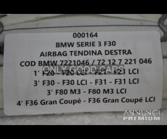 BMW Serie 3 F30 airbag tendina destra 000164