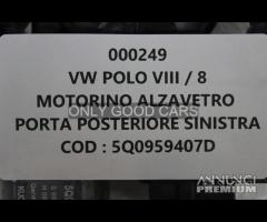 VW POLO 8 motorino alzavetro posteriore Sx 000249