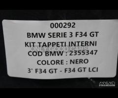 BMW Serie 3 F34 GT Set tappetini interni 000292