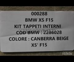 BMW X5 F15 Set tappetini interni 000288