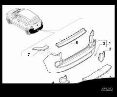 Spoiler posteriore inferiore Fiat 500L