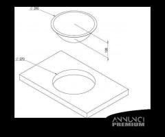 Lavello Tondo Inox completo di piletta 90°