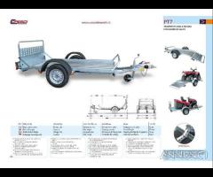 Rimorchio a Pianale CresciRimorchi PT7 750/950Kg - 1