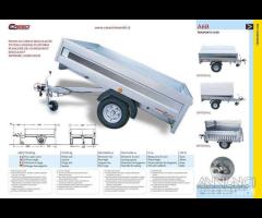 Rimorchio Cresci A6B 750 Kg 194x141x36h Cm.