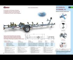 Rimorchio trasporto imbarcazioni Cresci N1500BR