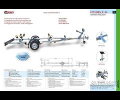 Rimorchio trasporto imbarcazioni Cresci N750BSFR