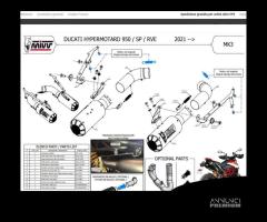 SCARICHI TERMINALI MK3 MIVV DUCATI HYPERMOTARD 950 - 4