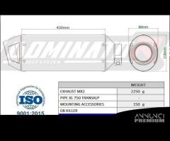 SCARICO TERMINALE MX2 BLACK HONDA XL 750 TRANSALP