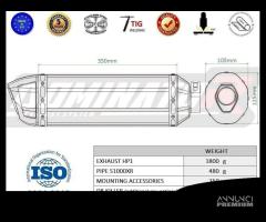 TERMINALE SCARICO DVR TITANIO BMW S1000XR 2015 201