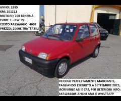 Fiat 500 Bicilindrica 1995 Tagliandata - Originale