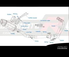 SCARICO COMPLETO HP5 TITANIO YAMAHA MT 09 / FZ 09 - 6