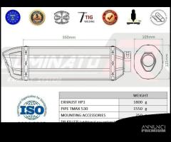 SCARICO COMPLETO TITANIO BLACK YAMAHA TMAX 530 - 5