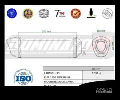 SCARICO TERMINALE HP6 TITANIO BLACK KTM SUPER DUKE