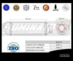 SCARICO COMPLETO HP6 TITANIO TAMAHA T MAX 560