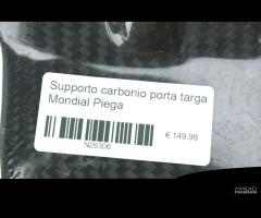 Supporto carbonio porta targa Mondial Piega - 7