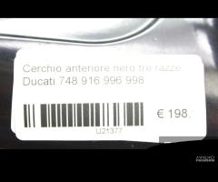 Cerchio anteriore nero tre razze Ducati 748 916 99 - 7