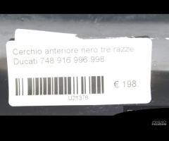 Cerchio anteriore nero tre razze Ducati 748 916 99 - 7