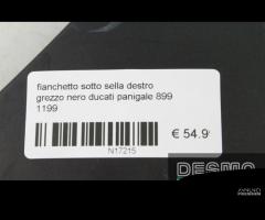 Fianchetto sotto sella destro grezzo nero Ducati