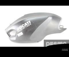 Cover serbatoio nera grezza sinistra Ducati - 2