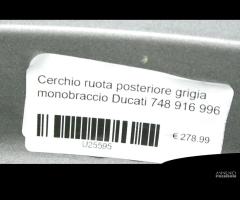 Cerchio ruota posteriore grigia monobraccio Ducati - 9