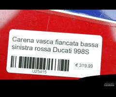 Carena vasca fiancata bassa sinistra rossa Ducati - 7