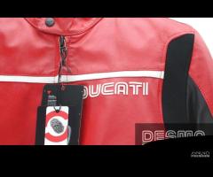 Giubbino pelle Ducati rosso bianco taglia 50