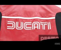 Giubbino pelle Ducati rosso bianco taglia 50