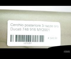 Cerchio posteriore 3 razze oro Ducati 748 916 - 7