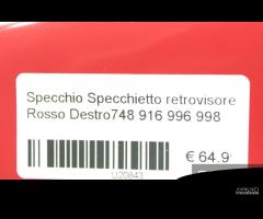 Specchio Specchietto retrovisore Rosso Destro748 - 8