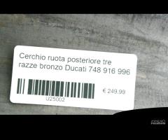 Cerchio  posteriore tre razze Ducati 748 916 996 - 7