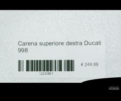 Carena laterale superiore destra rossa Ducati 998