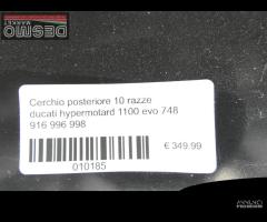 Cerchio posteriore 10 razze ducati hyper 1100 - 10