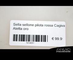 Sella sellone pilota rossa Cagiva Aletta oro