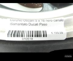 Cerchio ruota posteriore nero oscam ducati paso - 6