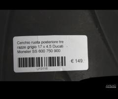 Cerchio ruota posteriore grigio Ducati Monster SS - 3