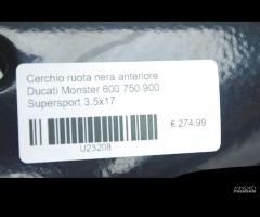 Cerchio ruota nera anteriore Ducati Monster 600 - 7