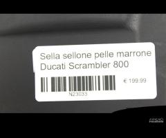 Sella sellone pelle marrone Ducati Scrambler 800 - 6