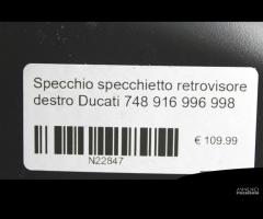 Specchio retrovisore destro Ducati 748 916 996 998 - 6