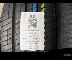 2 GOMME USATE  195/75 R14C 106/104 Q CONTINENTAL