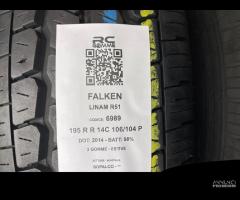 2 GOMME USATE 195 R 14C 106/104 P FALKEN - ESTIVE - 2