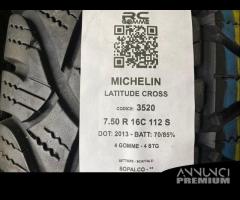 4 gomme usate 7.50 r 16c 112s michelin