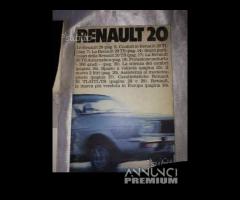 Libretto uso e manutenzione Renault 20