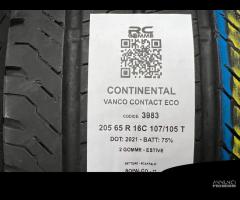 2 gomme usate 205 65 r16c 107/105 t continental