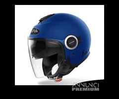 CASCO HELIOS JET CON VISIERA AIROH BLUE MATT - AIR