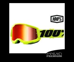 MASCHERA CROSS 100% STRATA 2 YELLOW LENTE A SPECCH