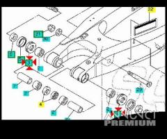 -Cuscinetto forcellone Yamaha YZ125 933422221700 - 1